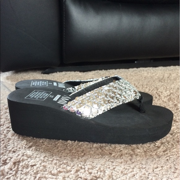 Bling Wedge Flip-Flops - Picture 3 of 5